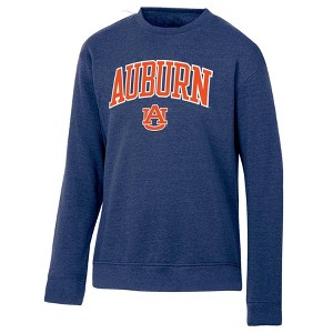 NCAA Auburn Tigers Men's Heathered Crew Neck Fleece Sweatshirt - 1 of 3