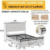 PAKASEPT Queen Farmhouse Bed Frame with Headboard, Sliding Barn Door and Storage, No Box Spring Needed - 2 of 4