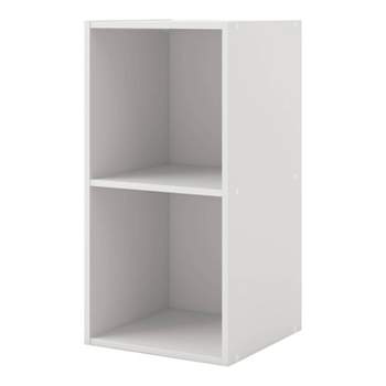 24/7 Shop At Home 24" Silkpath Modern 2 Cube Stackable and Modular Bookcase White
