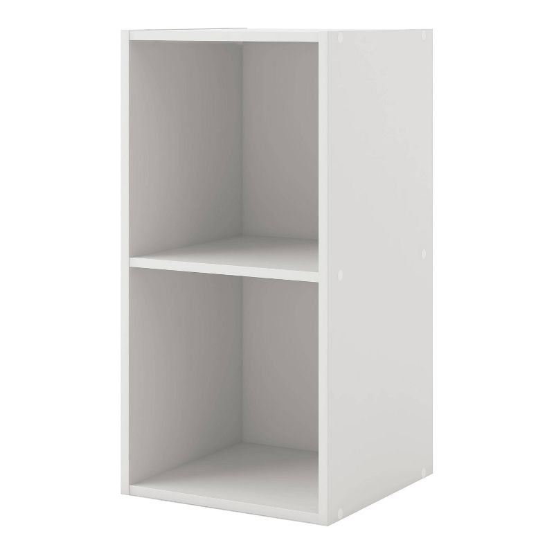 miBasics 24&#34; Silkpath Modern 2 Cube Stackable and Modular Bookcase White, 1 of 15