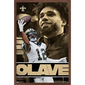 Trends International NFL New Orleans Saints - Chris Olave 24 Framed Wall Poster Prints - 1 of 4