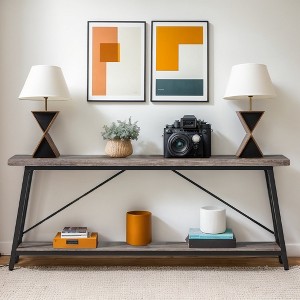 Hommoo 70.9 Inch Long Sofa Table with Shelves - 1 of 4