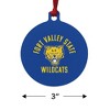 Fort Valley State University Wildcats Logo Aluminum Holiday Christmas Tree Ornament - 3 of 4