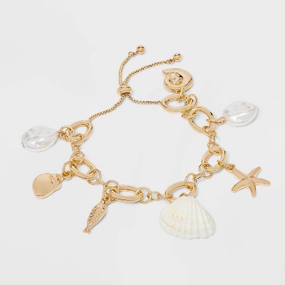 Chunky Sealife Charm Bracelet - A New Day™ Gold