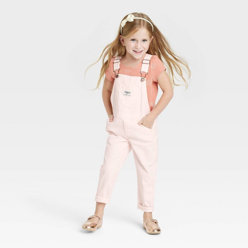 OshKosh B'gosh Toddler Girls' Heart Overalls - Pink, 3 of 8