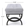Sapphtopaz Modern Bench Upholstered Ottoman with Button-Tufted Stitch Entryway Bench for Living Room, Bedroom - 2 of 4