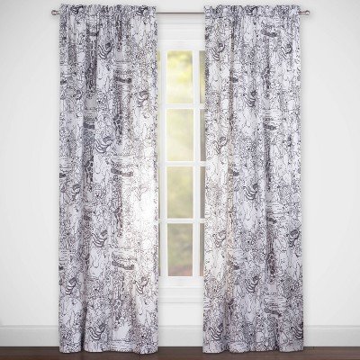 Jungle Jamboree Hidden Pictures Rod Pocket Curtain Panel -Highlights