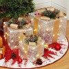 Lighted Gift Box Set of 3, Christmas Decoration Boxes with Bow, Pre-Lit Present Boxes, Home Porch Indoor Outdoor Yard Christmas Decorations - 2 of 4