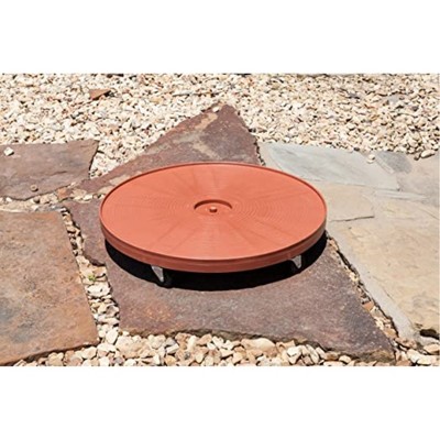 Terra Cotta 24" Heavy-Duty Plastic Plant Dolly with Steel Casters
