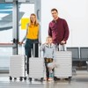 SKONYON 3 Piece Hard shell Luggage Sets Checked Spinner Luggage Set with YKK Zipper and TSA Lock - 2 of 4