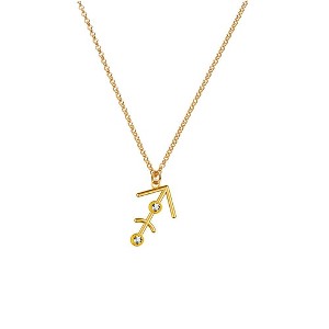 Give Me a Sign Zodiac Name Necklace - Gold Vermeil - 1 of 4