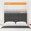 Modern Platform Bed Frame, Linen Upholstered Bed Frame with Adjustable Height Headboard and Strong Wooden Slats, No Box Spring Needed - 3 of 4