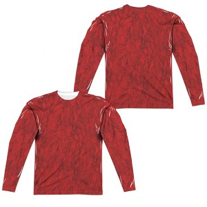 Men's Sesame Street Elmo Costume (Front Back Print) Long Sleeve Costume T-Shirt - 1 of 4