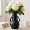 Sagebrook Home 8" Decorative Ceramic Vase with Handles Contemporary Flower Vases for Home - 3 of 4