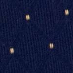 navy blue dot patterned fabric/gold vein frame