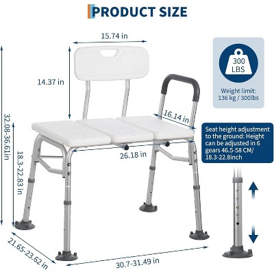 Step Stool with Dual Handle and Non-Skid Platform Duty 450 Lbs Capacity Height Adjustable Heavy Duty Steps Foot Stool