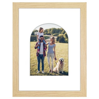 Americanflat 9" x 12" Picture Frame with Mat - Arch Design - Stylish Decor for Living Rooms, Dorms, Offices & More