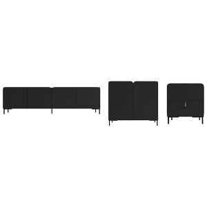 Manhattan Comfort 3pc Bogardus TV Stand for TVs up to 65" with Accent Cabinet and End Table - 1 of 4