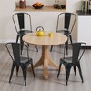 CAVINAS Set of 4 Metal Dining Chair,Stackable Kitchen Chairs with Detachable Backrest for Indoor Outdoor Kitchen,Restaurant - 2 of 4