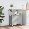 vidaXL Kitchen Trolley MONZA 23.6 in.x15.7 in.x35.4 in. Solid Wood Pine - 3 of 4