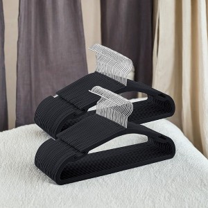 Velvet Hangers 50 Pack, Non-Slip Clothes Hangers, Suit Hangers with Shoulder Notches, 360¡ã Swivel Hook, Space-Saving Black - 1 of 4