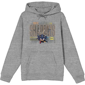 DC x Sonic the Hedgehog From The Shadows Shadow X Batman Yellow Outline Adult Long Sleeve Hoodie - 1 of 1