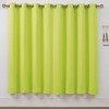 Kate Aurora Set of 2 Thermal Room Darkening Grommet Top Curtains For Small Windows - 63 in. Long - Lime - 2 of 3