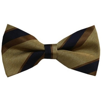 Men's Stripe Color 2.75 W And 4.75 L Inch Pre-Tied adjustable Bow Ties