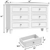 3/6/7-Drawer Vintage Dresser for Bedroom - Farmhouse Storage Chest w/Anti-Tip, 300lb Top Capacity - 4 of 4