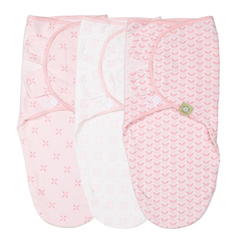KeaBabies 3pk Organic Baby Swaddle Sleep Sacks, Newborn Baby Swaddles 0-3  Months, Ergonomic Wearable Swaddle Blanket (Blossom)