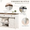 AMERLIFE Farmhouse TV Stand with Sliding Barn Door & Drawer, 59" Rustic Entertainment Center for TVs up to 65" - 4 of 4