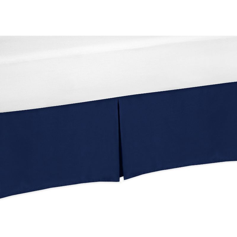 Sweet Jojo Designs Boy or Girl Gender Neutral Unisex Baby Crib Bed Skirt Collection Solid Navy Blue, 1 of 4