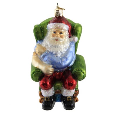 Old World Christmas 5.5" Santa Vaccinated Vaccine Covid  -  Tree Ornaments