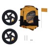 SEVOBAL Outdoor Heavy Duty Foldable Utility Pet Stroller Dog Carriers Bicycle Trailer, Yellow(40.5"*27.5"*59.8") - 3 of 4