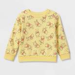 Toddler Girls' Winnie the Pooh Printed Pullover Sweatshirt - Yellow