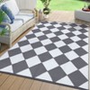 Outdoor Rug 9'x12' Waterproof Patio Rug, Reversible Lightweight Plastic Carpet for Deck Balcony Porch Decor - 2 of 4