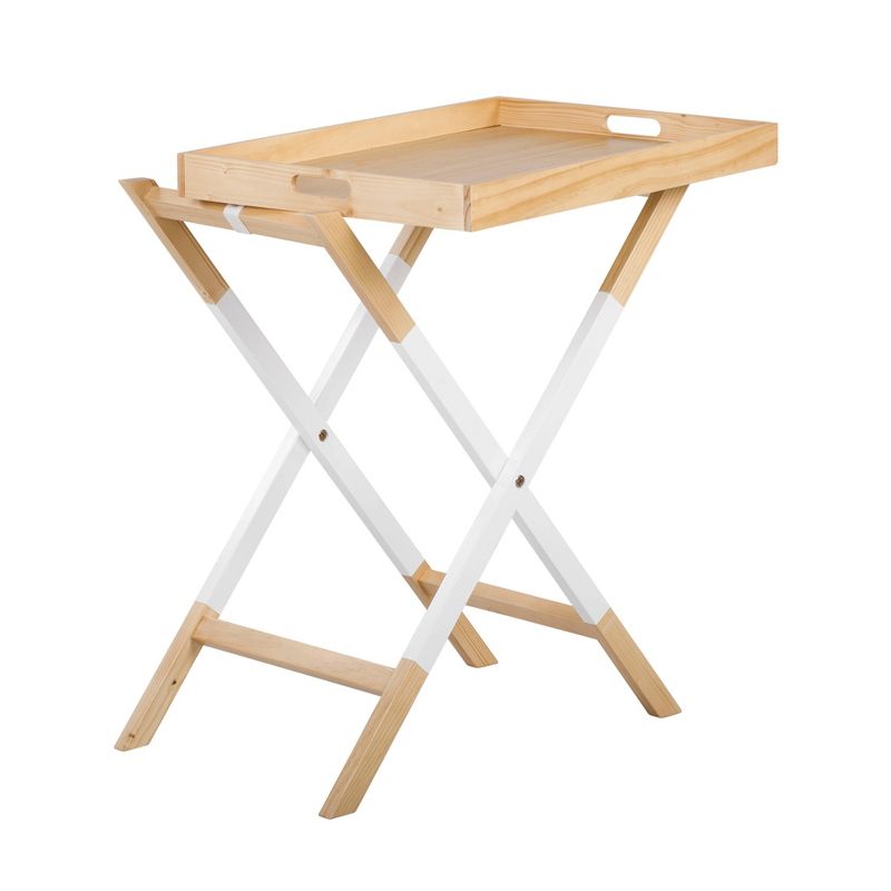 Remus Folding Tray Table Oak Brown/White - Universal Expert, 3 of 9