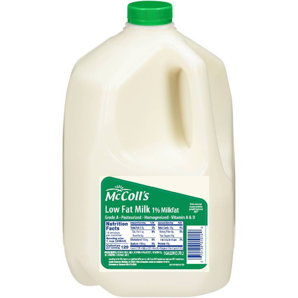 UPC 070438010100 - McColl's 1% Milk - 1gal | upcitemdb.com