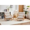 Akoasm Modern Accent Chair, Arm Chair with Pillow For Living Room & Bedroom-Beige - 3 of 4