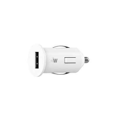 Just Wireless 1.0A/5W 1-Port USB-A Car Charger - White