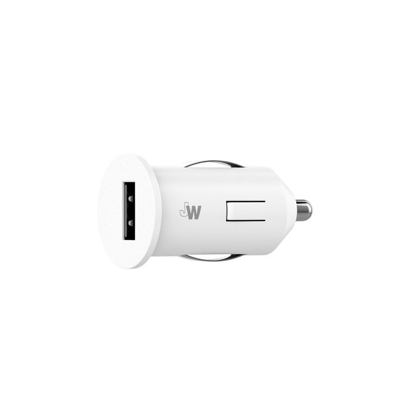 Just Wireless 1.0A/5W 1-Port USB-A Car Charger - White, 1 of 8