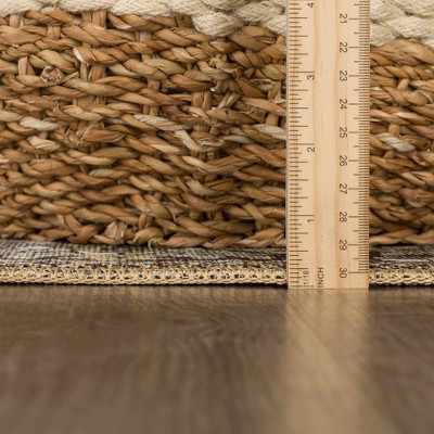 Matangad 5' x 7'6" Blue and Green Polyester Traditional Area Rug