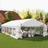 Outsunny 20' x 40' Heavy Duty Party Tent, Galvanized Outdoor Canopy Tent with Removable Sidewalls, 12 Windows and 2 Doors - 2 of 4