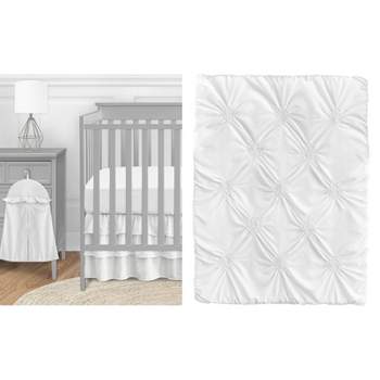 Sweet Jojo Designs Gender Neutral Unisex Baby Crib Bedding Set - Harper White 4pc