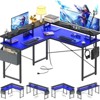 Aheaplus L Shaped Computer Desk with USP Port and Power Outlet - 2 of 4