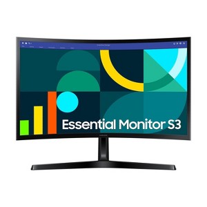 Samsung 24" Essential S3 (S36GD) Series FHD 100Hz 16:9 VA 1800R Curved Monitor - 1 of 4