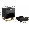 Nasitip 2-Drawer Dresser with Gold Handles, Small Wood Chest for Bedroom or Closet, Modern Storage Nightstand - 2 of 4