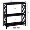 YONWAY Console Table 3-Tier with Storage Shelves,Open Bookshelf Bookcase with Solid Wood Legs for Hallway, Living Room and Bedroom - 3 of 4