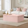Corduroy Storage Ottoman Bench - 43" Foldable Footrest with 660lb Capacity, 35-Gallon Storage & Organizers, Multi-Functional - 2 of 4