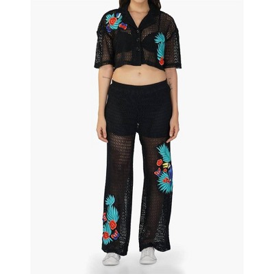 Women's Crochet With Patches Pant - AMERICA & BEYOND